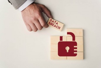 Data breach lock hand